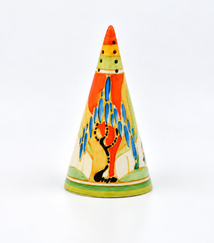 Clarice Cliff Conical sugar sifter Windbells circa 1933