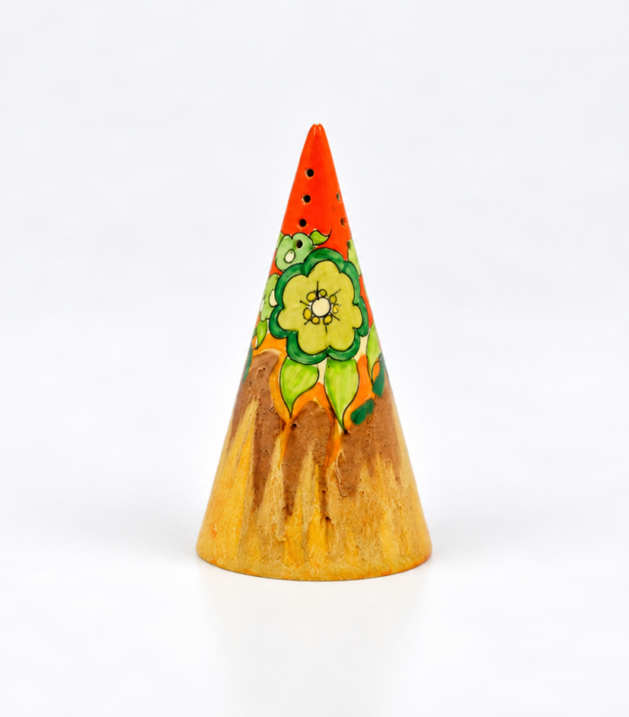 Clarice Cliff Conical sugar sifter Lydiat circa 1933