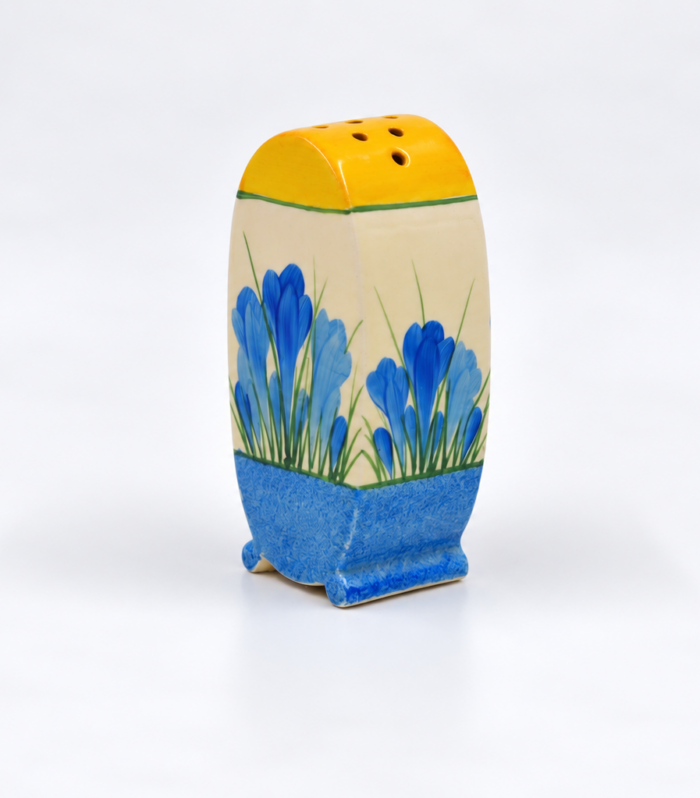 Clarice Cliff Bonjour sugar sifter Blue Crocus circa 1935