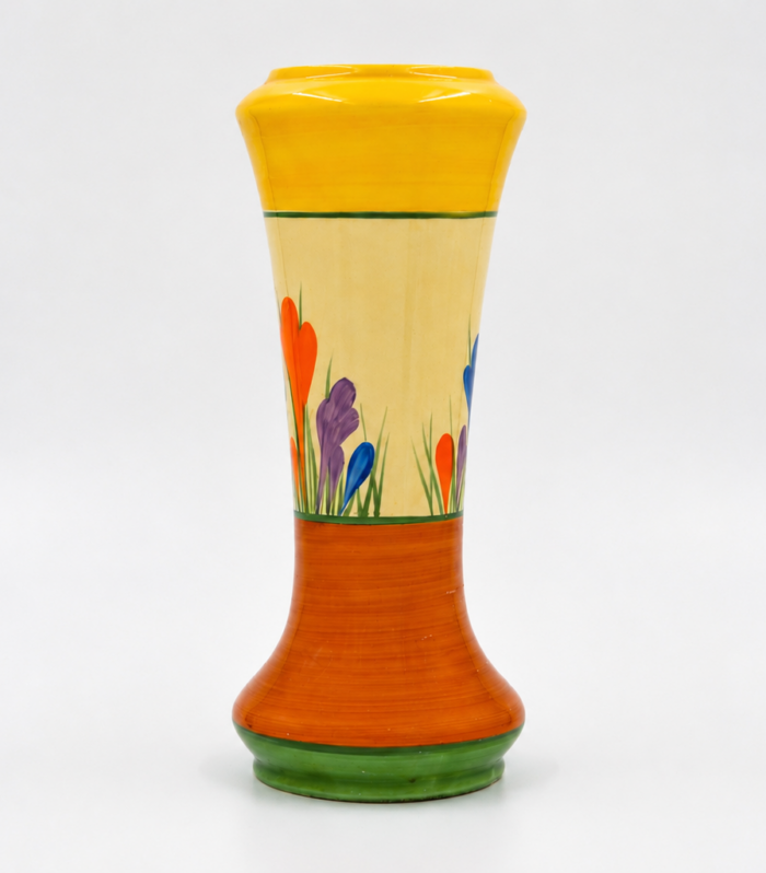 Clarice Cliff Shape 187 vase Autumn Crocus circa 1929