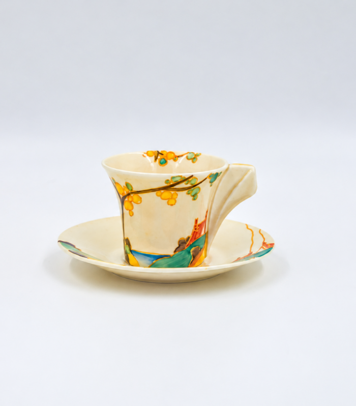 Clarice Cliff Daffodil Shape Cup & Saucer – c.1933