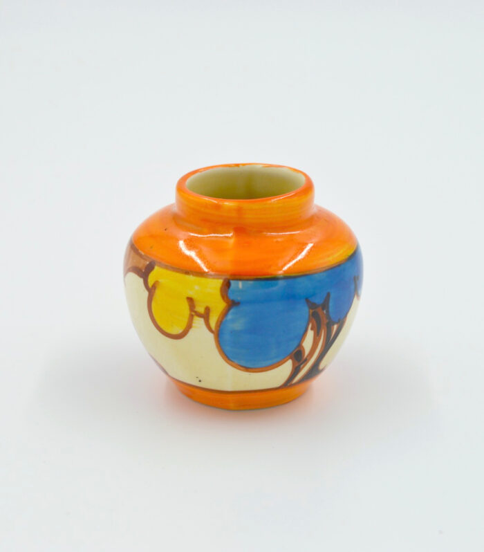Rare Clarice Cliff Autumn Miniature Vase – Salesman's Sample – c.1930