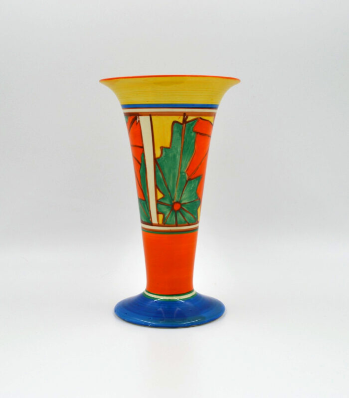 Clarice Cliff Umbrellas Vase – Shape 278 – c.1930