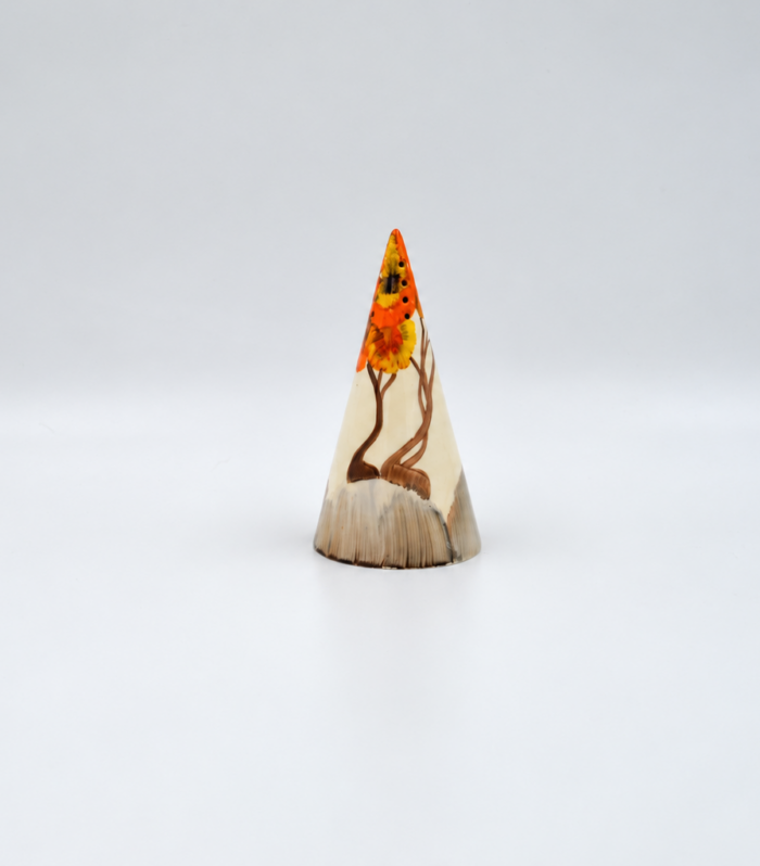 Clarice Cliff Rhodanthe Conical Sugar Sifter – c.1934 – 14cm